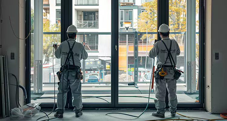 Patio Door Glass Replacement with Built-In Blinds in Ensley, FL