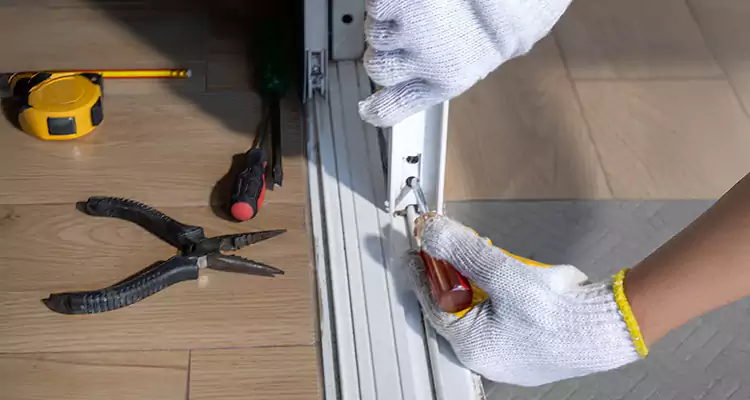 Backyard Sliding Door Track Repair in Ensley, FL